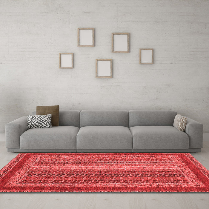 Modern Red Washable Rugs
