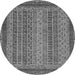 Round Oriental Gray Modern Rug, abs2411gry