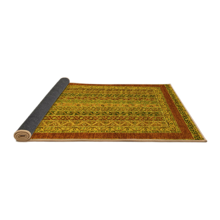 Sideview of Oriental Yellow Modern Rug, abs2411yw