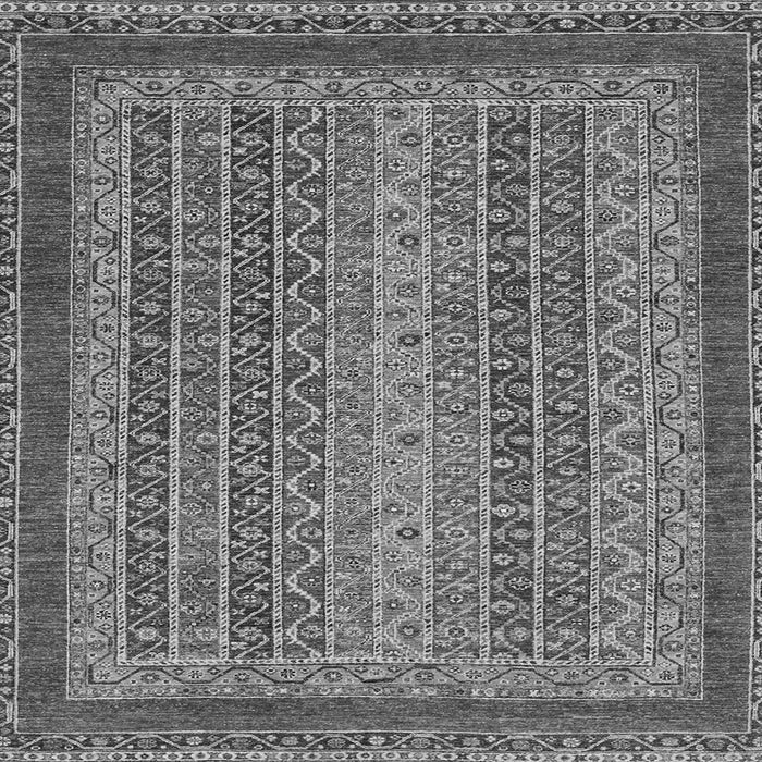 Square Machine Washable Oriental Gray Modern Rug, wshabs2411gry