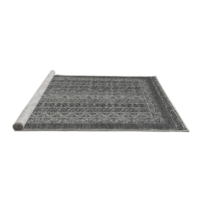 Sideview of Machine Washable Oriental Gray Modern Rug, wshabs2411gry