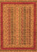 Machine Washable Oriental Orange Modern Area Rugs, wshabs2411org