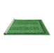 Sideview of Machine Washable Oriental Emerald Green Modern Area Rugs, wshabs2411emgrn