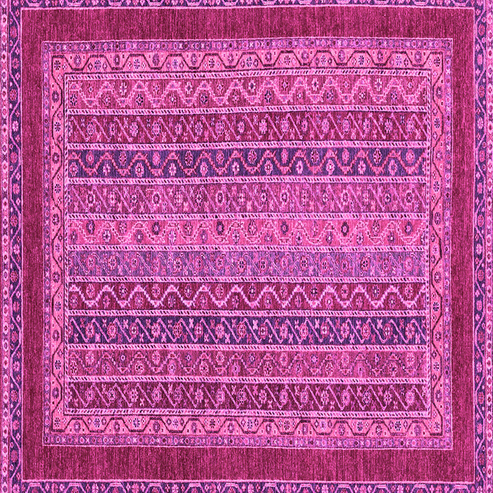 Square Machine Washable Oriental Pink Modern Rug, wshabs2411pnk