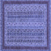 Square Oriental Blue Modern Rug, abs2411blu