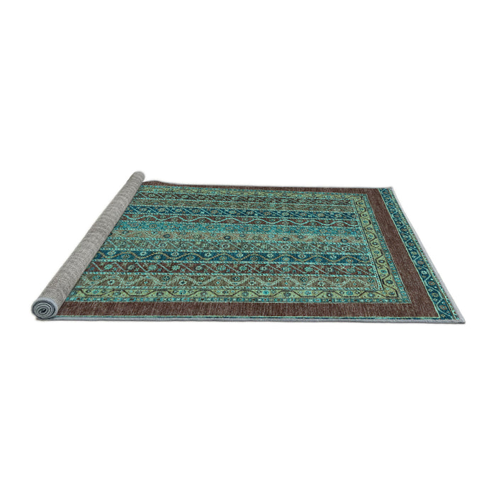 Sideview of Machine Washable Oriental Light Blue Modern Rug, wshabs2411lblu
