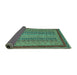 Sideview of Oriental Turquoise Modern Rug, abs2411turq