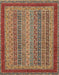 Abstract Fire Brick Red Oriental Rug, abs2411