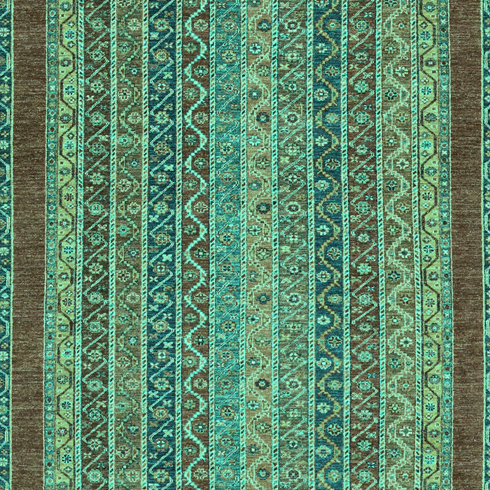 Machine Washable Oriental Turquoise Modern Area Rugs, wshabs2411turq