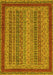 Machine Washable Oriental Yellow Modern Rug, wshabs2411yw