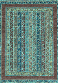 Oriental Light Blue Modern Rug, abs2411lblu