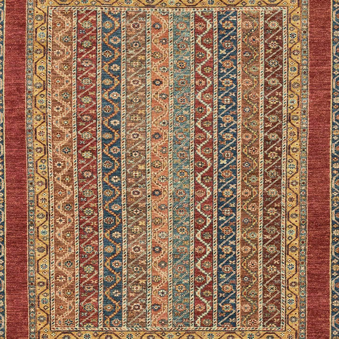 Machine Washable Abstract Fire Brick Red Rug, wshabs2411