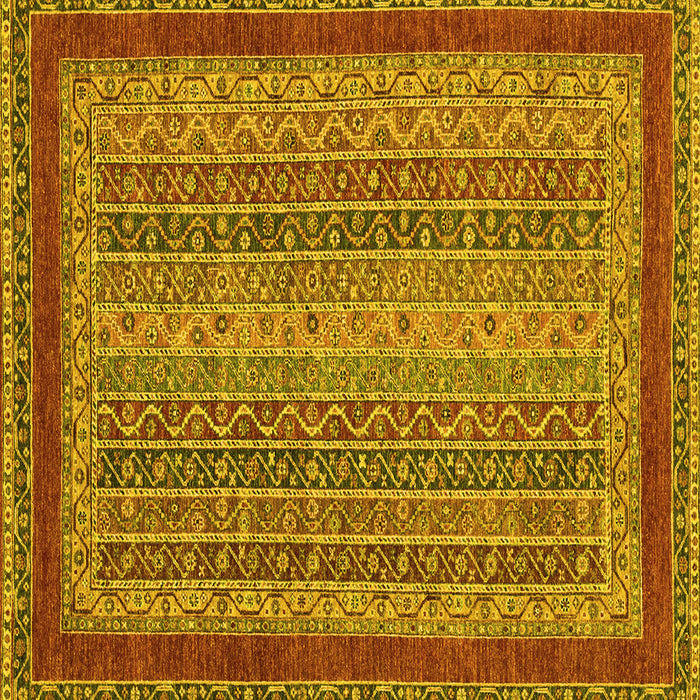 Square Oriental Yellow Modern Rug, abs2411yw