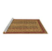 Sideview of Machine Washable Oriental Brown Modern Rug, wshabs2411brn