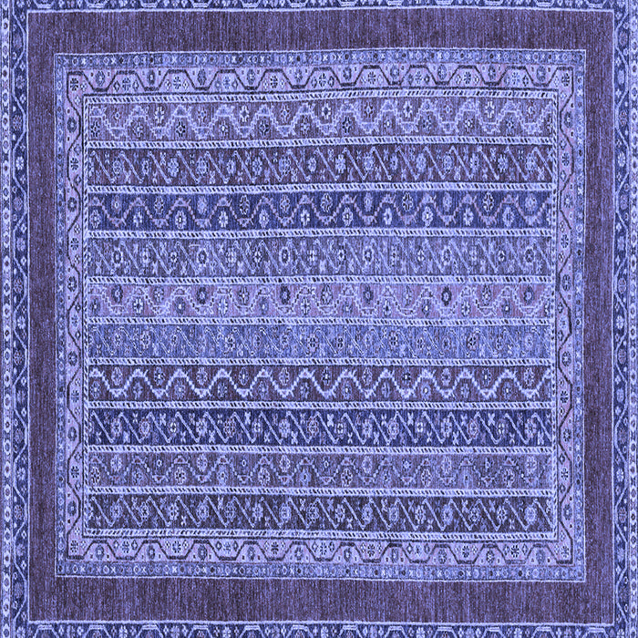 Square Machine Washable Oriental Blue Modern Rug, wshabs2411blu