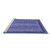 Sideview of Machine Washable Oriental Blue Modern Rug, wshabs2411blu