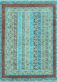 Oriental Light Blue Modern Rug, abs2412lblu