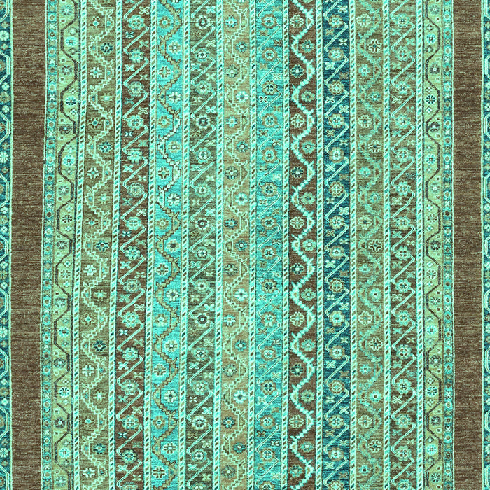 Machine Washable Oriental Turquoise Modern Area Rugs, wshabs2412turq