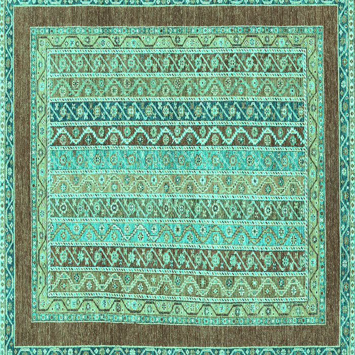 Square Oriental Turquoise Modern Rug, abs2412turq