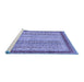 Sideview of Machine Washable Oriental Blue Modern Rug, wshabs2412blu