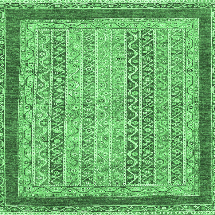 Square Oriental Emerald Green Modern Rug, abs2412emgrn