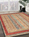 Abstract Brown Oriental Rug in Family Room, abs2412