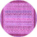 Round Oriental Purple Modern Rug, abs2412pur