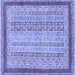 Square Oriental Blue Modern Rug, abs2412blu