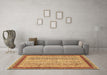 Machine Washable Oriental Brown Modern Rug in a Living Room,, wshabs2412brn