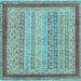 Square Oriental Light Blue Modern Rug, abs2412lblu