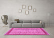 Machine Washable Oriental Pink Modern Rug in a Living Room, wshabs2412pnk