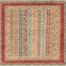 Square Abstract Brown Oriental Rug, abs2412