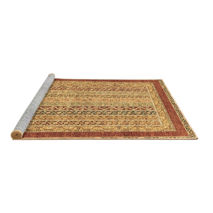 Sideview of Machine Washable Oriental Brown Modern Rug, wshabs2412brn