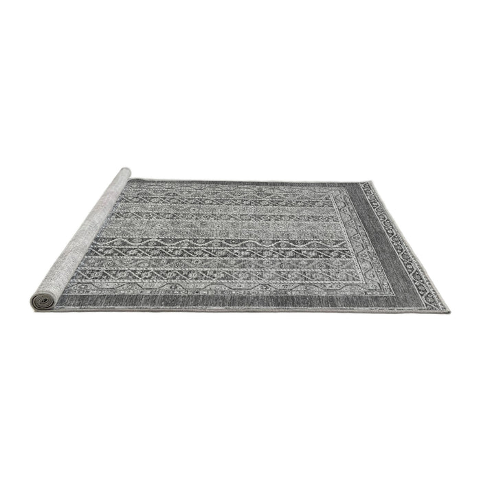 Sideview of Machine Washable Oriental Gray Modern Rug, wshabs2412gry