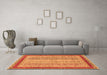 Machine Washable Oriental Orange Modern Area Rugs in a Living Room, wshabs2412org