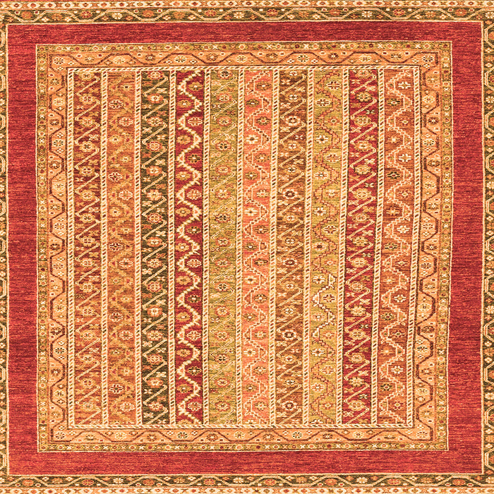 Square Oriental Orange Modern Rug, abs2412org
