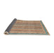 Sideview of Abstract Gold Brown Oriental Rug, abs2413