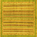 Square Oriental Yellow Modern Rug, abs2413yw