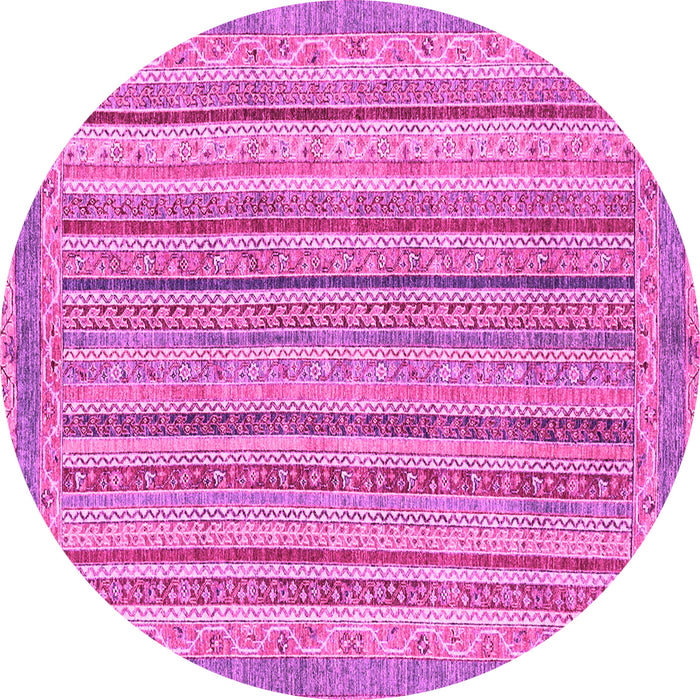 Round Oriental Pink Modern Rug, abs2413pnk