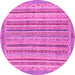 Round Oriental Pink Modern Rug, abs2413pnk