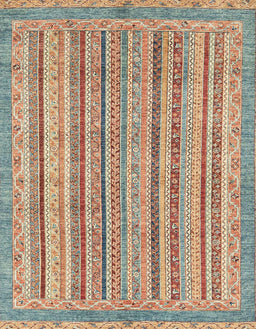 Abstract Gold Brown Oriental Rug, abs2413