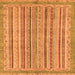 Square Oriental Orange Modern Rug, abs2413org