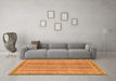 Machine Washable Oriental Orange Modern Area Rugs in a Living Room, wshabs2413org