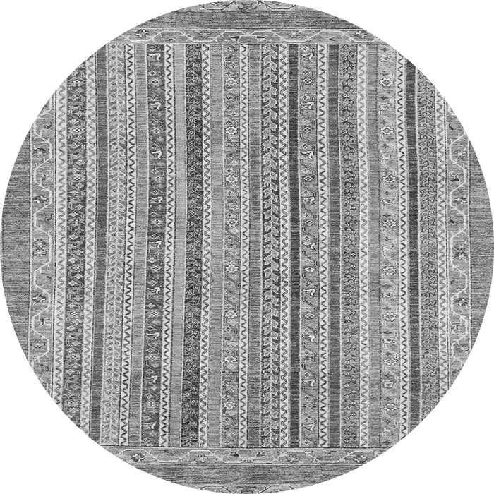 Round Oriental Gray Modern Rug, abs2413gry