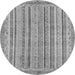 Round Oriental Gray Modern Rug, abs2413gry