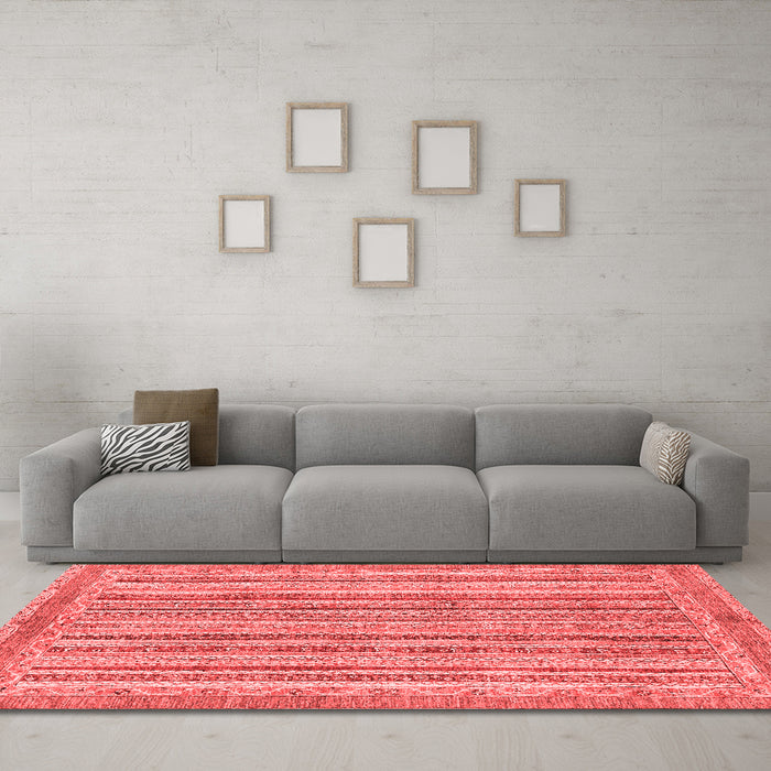 Modern Red Washable Rugs