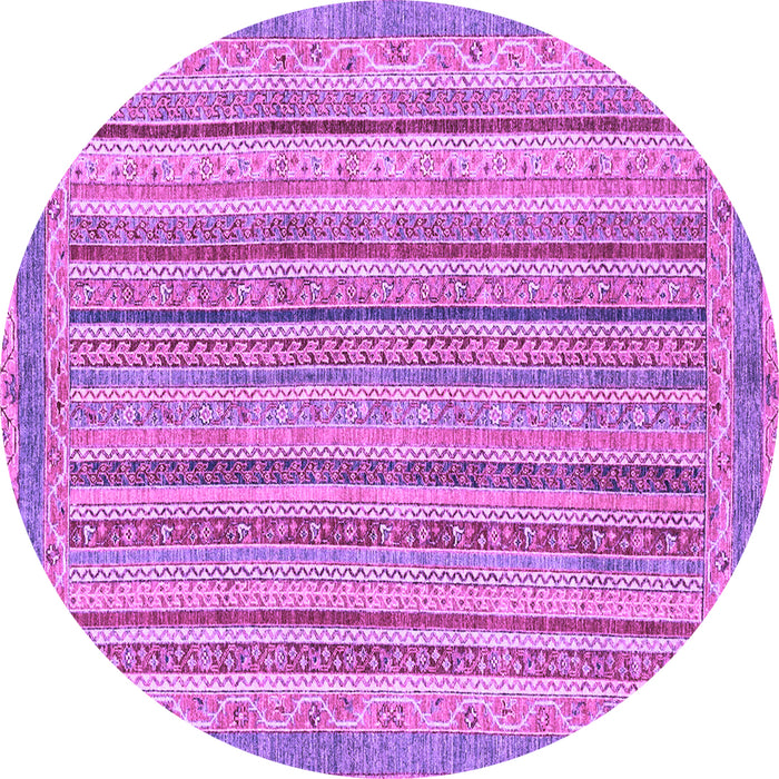 Round Oriental Purple Modern Rug, abs2413pur