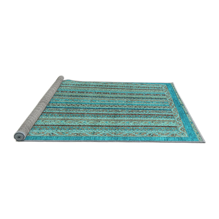 Sideview of Machine Washable Oriental Light Blue Modern Rug, wshabs2413lblu