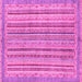 Square Machine Washable Oriental Pink Modern Rug, wshabs2413pnk