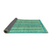 Sideview of Oriental Turquoise Modern Rug, abs2413turq